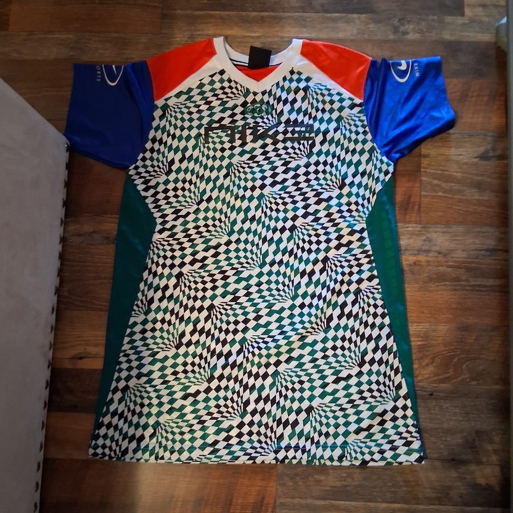 Nike Multicolor Geometric Pattern Jersey Dress - image 2